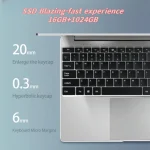 Ultra Slim Laptop 14.1" 16GB RAM 2TB SSD Intel N3700 Gaming PC 1920*1080 Display Office Study Computer PC Windows 11 Pro - Image 6