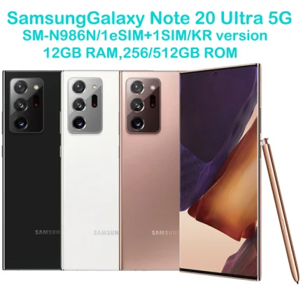 Samsung Galaxy Note20 Ultra 5G Note20U N986N Eight Core 6.9-inch Snapdragon 108MP 25W 4500mAh Samsung Android Smartphone Unlock
