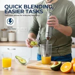 Hand Immersion Blender Powerful 4-in-1,Stainless Steel Stick Food Mixer,700ml Mixing Beaker,500ml Processor,Whisk, 1200W MAX - Image 2